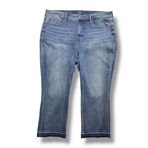 NYDJ Marilyn Straight Jeans Womens 24W Release Hem‎ Lift Tuck Cool Embrace - Picture 1 of 12